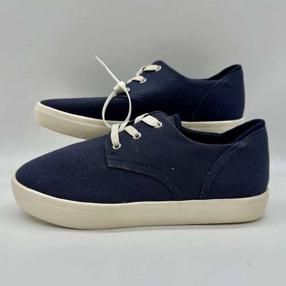 Sun + Stone Shoes Men's Size 5 Kiva Casual Sneakers Navy Blue‎ Lace Up NWOB